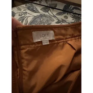 Women's LOFT Brown Suede Skirt Size 16 Toasted Biscotti thumbnail 4