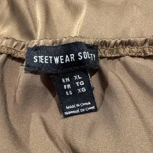 Y2K Brown Maxi Slip Dress 90s Prom Minimalist Neutral Indie Sleaze Silky Size XL thumbnail 2