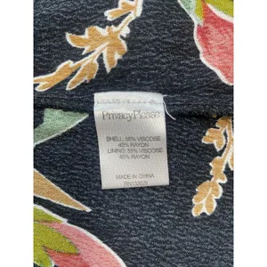 Privacy Please Black Floral Ruffle Maxi Dress Adjustable Straps V-Neck Size S thumbnail 9