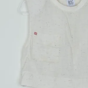Urban Outfitters BDG Womens Sleeveless Speckled Crop Tank‎ Top Size S White Slit thumbnail 3