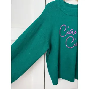 A New Day Green Ciao Ciao Sequin Mock Neck Sweater XL Relaxed Long Sleeve thumbnail 9