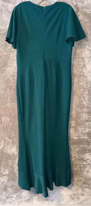 Carrotmob Women's V-Neck Flutter Sleeve Ruffle Hem Mermaid Dress, Size L thumbnail 7