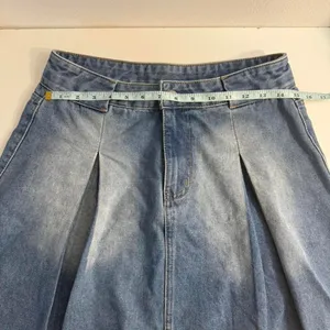 Airz blue denim pleated skirt thumbnail 5