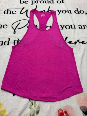 Hot pink racerback athletic tank top Size XL thumbnail 1