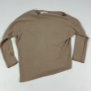ASTR The Label Sweater Womens Large Beige Boat‎ Neck Knit Pullover Long Sleeve thumbnail 1