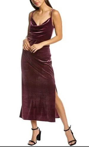 Taylor Purple Crushed Velvet Dress 8 thumbnail 1