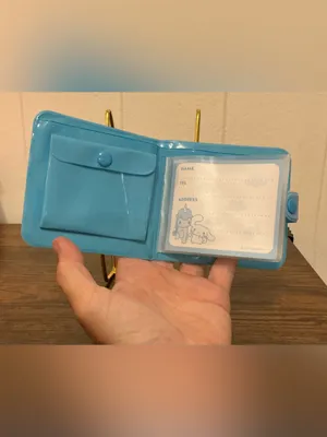 Rare Baby blue Sanrio 2023 Cinnamoroll vinyl Snap wallet thumbnail 3