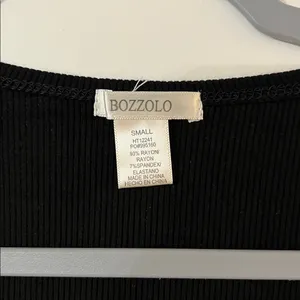 Bozzolo Black V-Neck Crop Top thumbnail 4