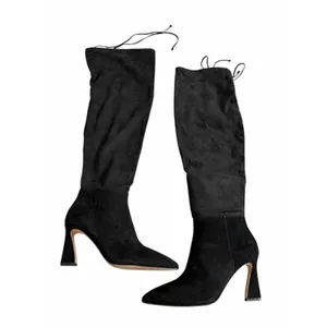 Vince Camuto Suede Over The Knee Boot Size 8.5 Wide Calf Pointed Toe in Black thumbnail 2