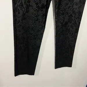 New Tina Stephens Black‎ Snake Print Pull On Pants Size 2 Dressy Casual Office thumbnail 9