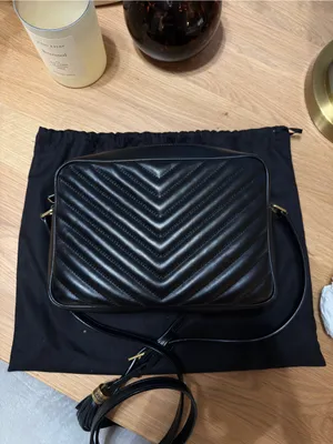 Saint Laurent Lou Black YSL Camera Bag with Tassel Crossbody thumbnail 3