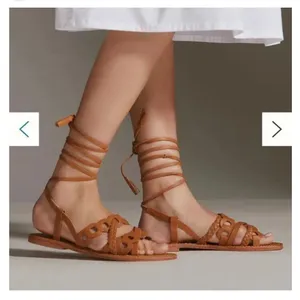 Anthropologie Pilcro & the letterpress woven tie up sandals thumbnail 3