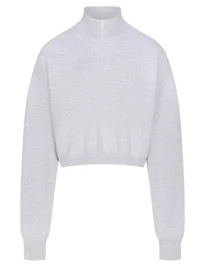 Skims Sweatshirt Zip NWT Heather Grey Brand new thumbnail 1