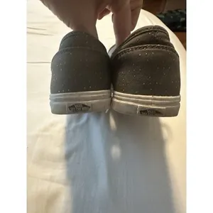 Vans Low Top Sneakers Gray with White Polka‎ Dots Casual Shoes thumbnail 6