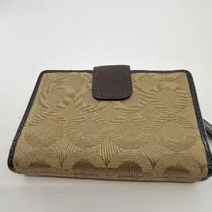 Coach Brown Signature Canvas Flap Wallet thumbnail 3