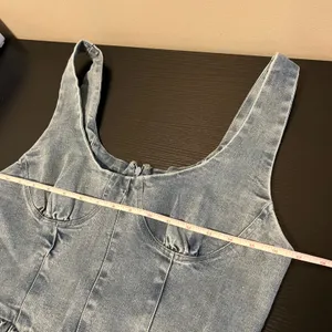 12th Tribe Denim Corset Mini Dress Blue Medium Wash XL NWT Country Western thumbnail 9