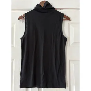 Club Monaco Black Wool Cashmere Blend Sleeveless Turtleneck Top Size M‎ NEW thumbnail 2