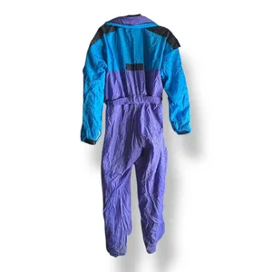 Vintage 90s Inside Edge Purple Blue One Piece Ski Suit‎ Youth XL Womens Fit Snow thumbnail 6