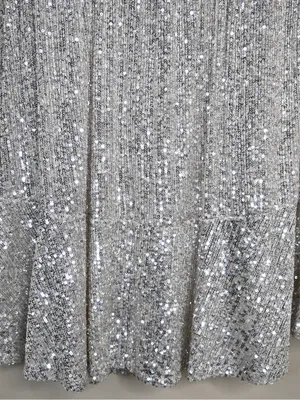 SO Women's XL Cowl Neck Spaghetti Strap House Party Sequin Dress NEW thumbnail 7