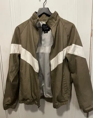 beige and white zip up jacket thumbnail 1