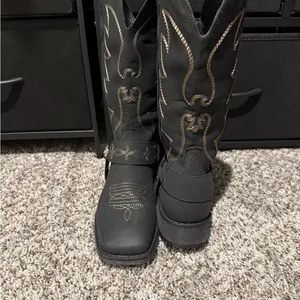 Cushionare Black Western Embroidered Women's Boots thumbnail 3
