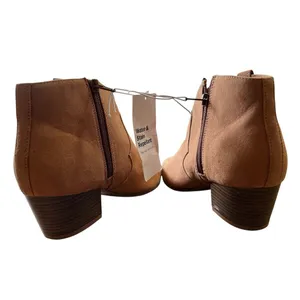 Old Navy Faux-Suede Booties for Women Tan Size 7 NWT‎ Water & Stain Repellant thumbnail 3