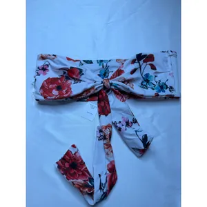 Edel Qual Womens 3 Piece Floral Swim Set Bandeau Top Bikini Bottom Mesh Skirt XS thumbnail 9