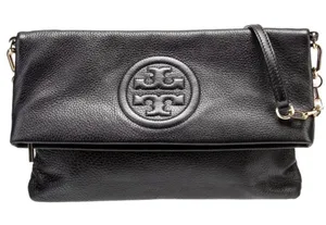 Tory Burch Bombe envelope fold pebbles leather crossbody purse bag thumbnail 1