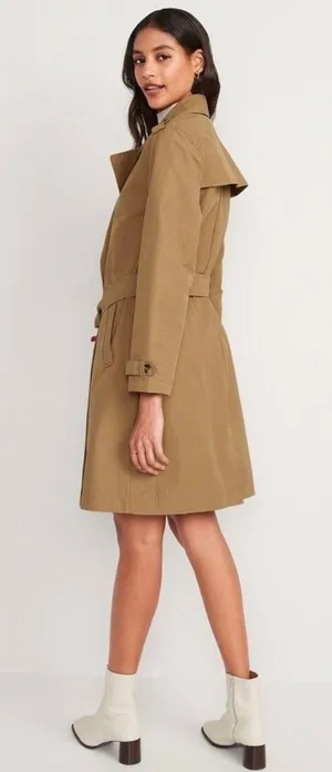 Old Navy NWT Water-Resistant Tie-Belt Trench Coat thumbnail 2