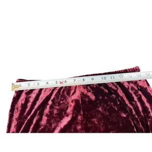 VTG Y2K 90s Fashion Bug Crushed Velvet Gothic 2-Piece Set Skirt Set M Burgundy thumbnail 13