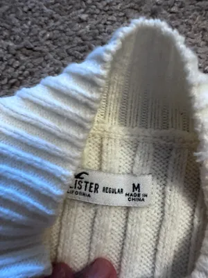 Hollister White/Cream Ribbed Knit Dress thumbnail 4