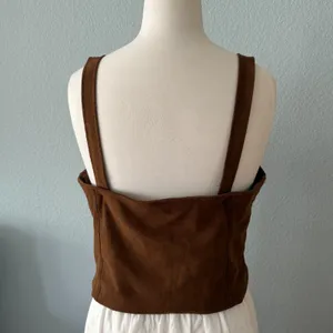 Abercrombie & Fitch Fuax Suede Squareneck Tank Size Large thumbnail 5