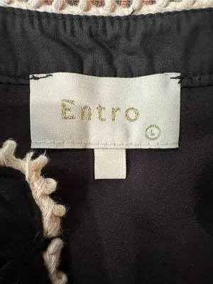 Entro Embroidered Puff‑Sleeve Dress – Size Large thumbnail 11