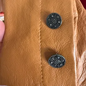 Wilsons Leather Cognac Brown Beaded Embroidered Paisley Jacket Western Chic Sm thumbnail 11