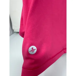 Brand New Halara Women's M Short Sleeve Cropped Loose Dance Sports Top Pink thumbnail 6