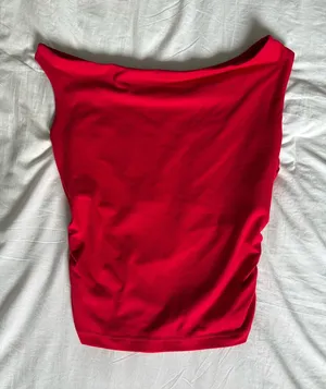 Amazon Red Asymmetrical Top thumbnail 1