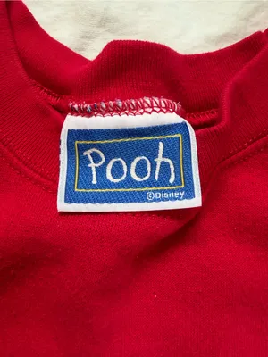 Vintage Disney Winnie the Pooh Embroidered Red Crewneck Sweatshirt‎ thumbnail 4