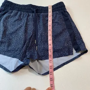 Athleta Running Shorts Size 2 Navy Blue Printed Athletic Drawstring thumbnail 5