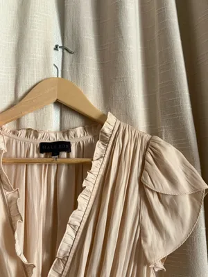 Hale Bob Soft Cream Ruffled Maxi Dress thumbnail 3