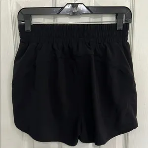 Black Athletic Shorts with Elastic Waistband and Moisture-Wicking Fabric thumbnail 2