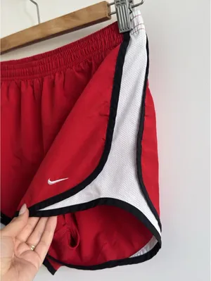 Nike Red Running Shorts XS Lined Mesh Sides Elastic Drawstring 25x3 in thumbnail 8