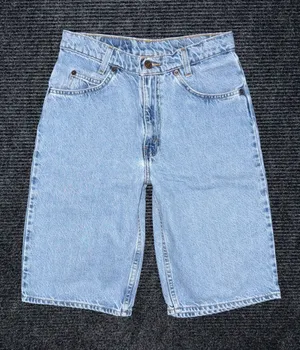 Vintage 90s Levi’s 550 Relaxed Student Fit Denim Shorts Sz 26 (tag 29) Jorts thumbnail 1