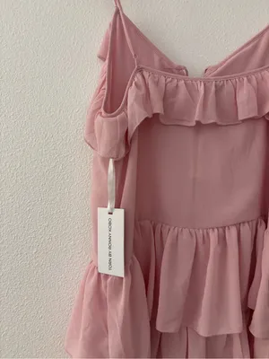 Torn by Ronny kobo pink tiered ruffle dress new nwt thumbnail 3