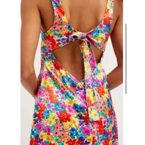 For Love & Lemons $252 Merrill Midi Slip Dress V‎ Neck Keyhole Cutout Tie Back S thumbnail 4