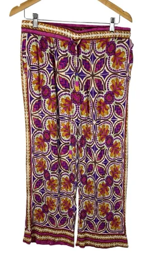 Emerson Rose‎ Women Multicolor Casual Pants Size M Boho Beaded Retro Casual thumbnail 1