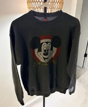 Disney Black Crewneck Sweatshirt with Red Hanes Tag thumbnail 1