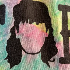 Women’s size‎ medium, tie-dye graphic T-shirt. “It’s the mullet for me”. thumbnail 3