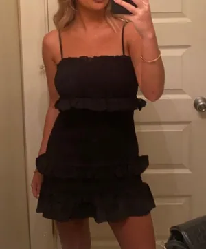 Forever 21 Black Smocked Dress thumbnail 1