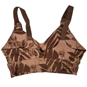 Aerie OFFLINE Tropical‎ Leaf Print Ballet Back Sports Bra Medium Support S NWT thumbnail 2