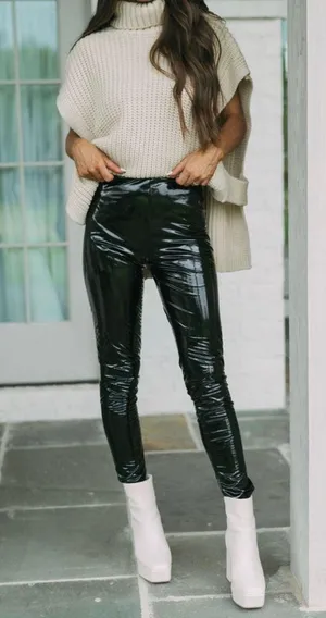 These Three Boutique Faux Leather Leggings thumbnail 2